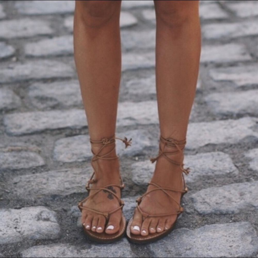 Madewell Lace Up Gladiator Sandals Size 8